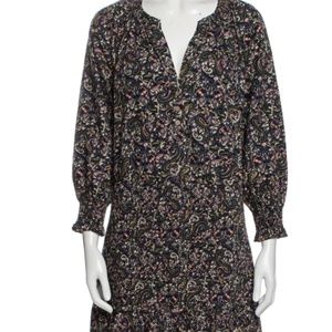 Veronica Beard navy floral sz 4 smocked dress